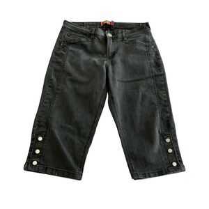 One 5 One Black Embellished Capri Pedal Pusher Jeans 8